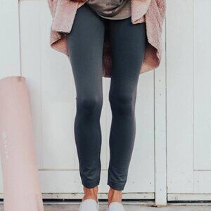 Gray Fleeced Lined Leggings